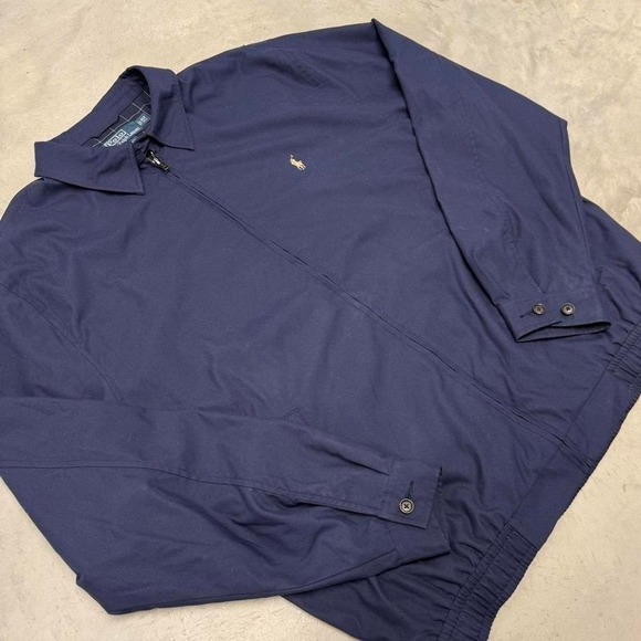 Vintage polo Harrington zip up jacket size XL ralph lauren preppy - Picture 2 of 7